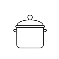 Cooking Pot Outline – Kitchen Line Art
