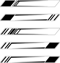 Black white graphic stripe design elements vector