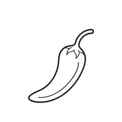 Bell Pepper Outline – Minimal Style