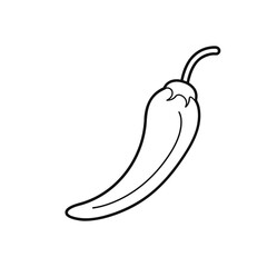 Bell Pepper Cross Section – Line Art Drawing
