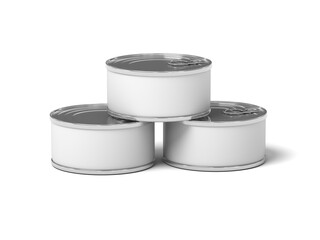 Food Can 3D Render for Mockup Isolated White 4