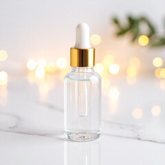 Naklejka premium Luxury Skincare Product on Marble – Beauty Editorial Close-Up