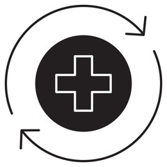 Recover icon, Recover Stronger Your Path to Healing, Bounce Back to Health with Confidence, vector