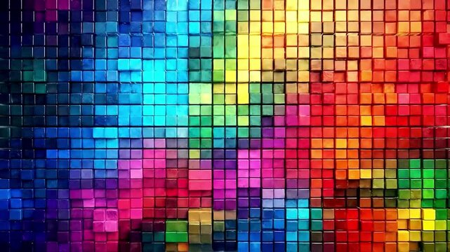 Mosaic Tile Reveal Animation – 4K Smooth Transition