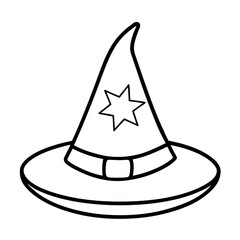 Halloween witch hat isolated