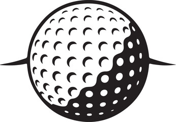 Golf ball setup on a white background