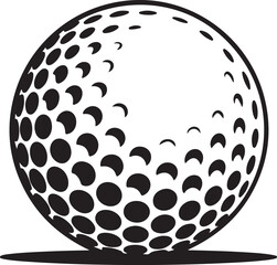 Golf ball setup on a white background