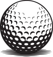 Golf ball setup on a white background