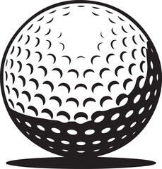 Golf ball setup on a white background