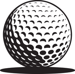 Golf ball setup on a white background