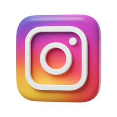 Colorful instagram logo icon for social media application and digital marketing design concept