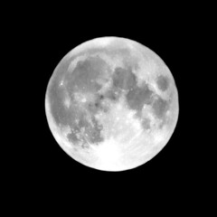 full moon over black