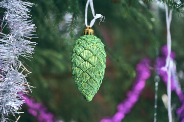 Christmas tree decoration in the form of cones
