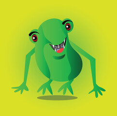 frog like mythical creature vector design clean and unique latest illustration