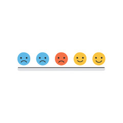 Naklejka premium Vector illustration of emotional scale icon on white background, symbol