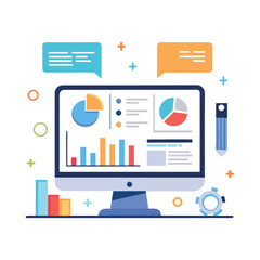Data Analysis and Visualization on Computer Screen