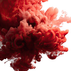 Fototapeta premium Deep red ink swirling in water, abstract, vibrant colors