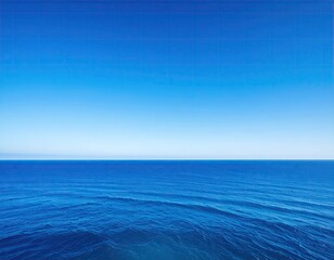 Obraz premium Vast ocean meets clear sky