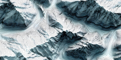 Lines Topographic contour lines grid map seamless pattern. Geographic mountain relief. Abstract lines background. Contour map Topo contour map design.