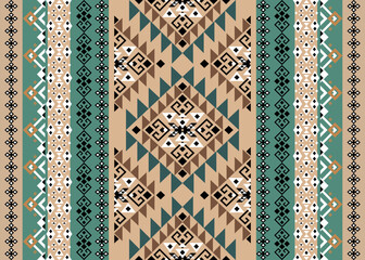 vector pattern, Navajo seamless,brown green tones, geometric, native american ornament, abstract geometric background,Aztec native style for decoration,vintage clothing, rugs, textiles,fashion etc
