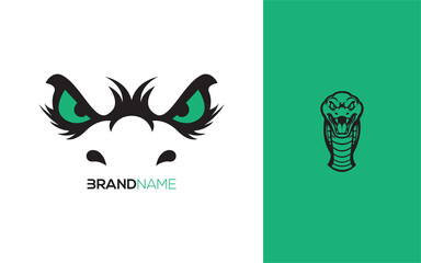 Snake logo template design.