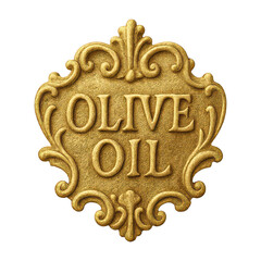 PNG Elegant vintage olive oil label.