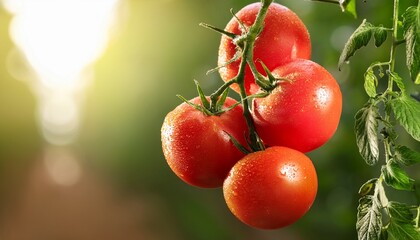 tomatoes growing on the vine