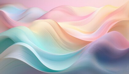 soft pastel waves create a serene abstract background