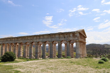 Segesta, Sicily, Italy - April 7 2025: Doric Temple of Segesta