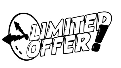 Limited Offer Bold Cartoon Text for Promo Banner - Handcrafted Style