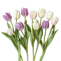 Fototapeta premium Beautiful Purple and white Tulip Botanical Floral Flower