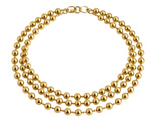 Obraz premium Gold beaded necklace (3)
