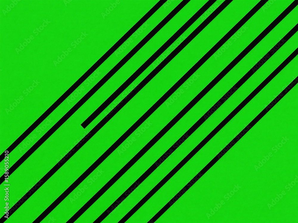 Poster a green background with several black diagonal lines running across the image in a parallel fashion