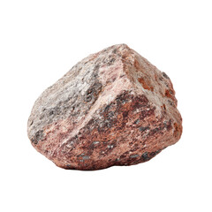 Fototapeta premium Close-up of a rough, rounded stone with mottled pink and gray hues