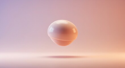 Soft Pastel Sphere Floating in an Ethereal Gradient Background