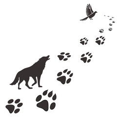 black silhouette of a dog