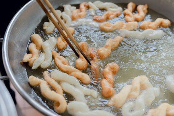 fried shrimp in a pan