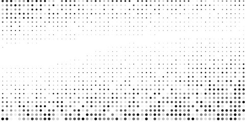 Abstract grunge dotted halftone gradient texture. Vanishing polka dot simple abstract modern art