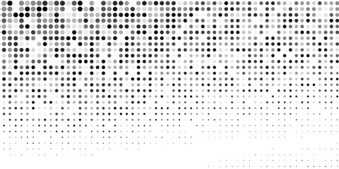 Abstract grunge dotted halftone gradient texture. Vanishing polka dot simple abstract modern