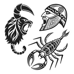 vector illustration of an inspired black icons including mask