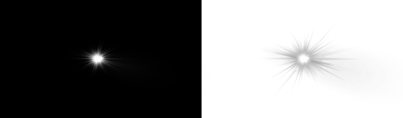 PNG Transparent Glow Trail with Star Particles