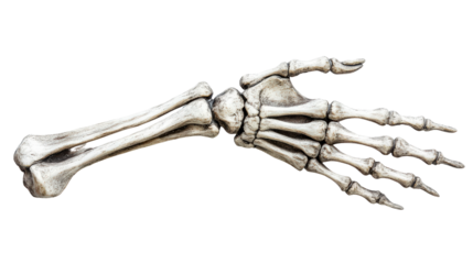 Halloween skeleton hand prop, Transparent background, PNG file