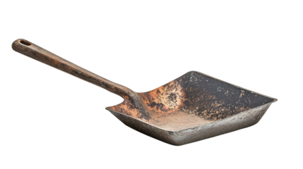 Hand dustpan with long handle Transparent background, PNG file