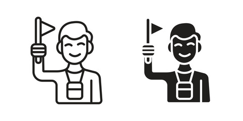 Tourist Guide icon for web designs. editable pictogram.