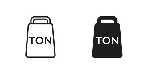 Tonne icon for web designs. editable pictogram.