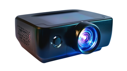 Handheld laser projector, Transparent background, PNG file