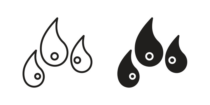 Tear drop icon for web designs. editable pictogram.
