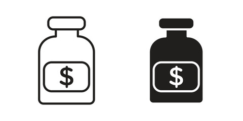 Solvent icon for web designs. editable pictogram.