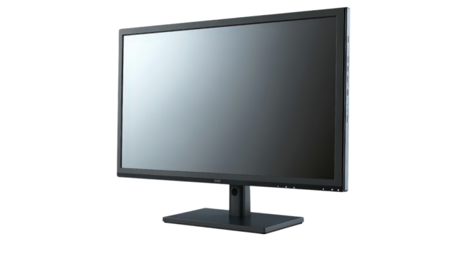 LCD computer monitor 24 inch,Transparent background, PNG file