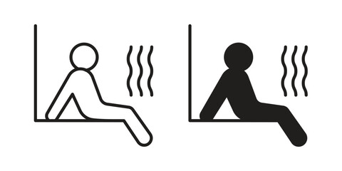 Sauna icon for web designs. editable pictogram.